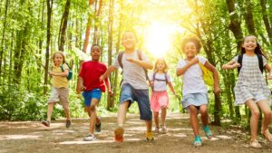 Children running together