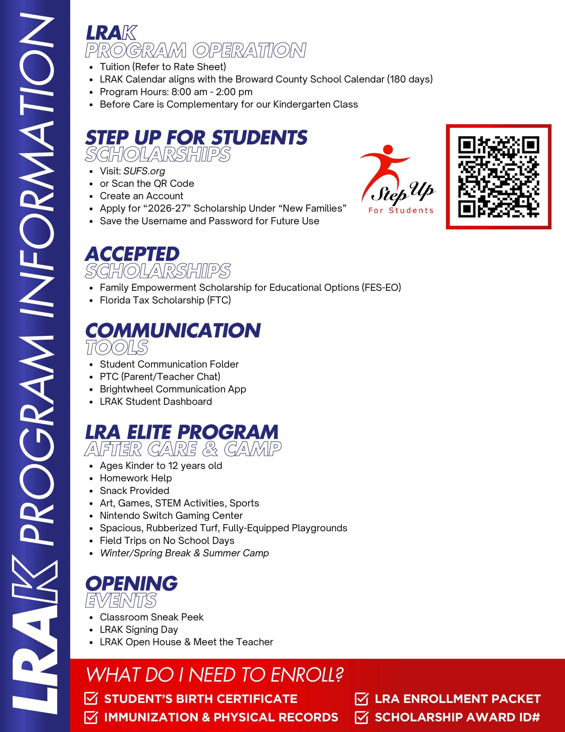 LRAK Program Information 26-27