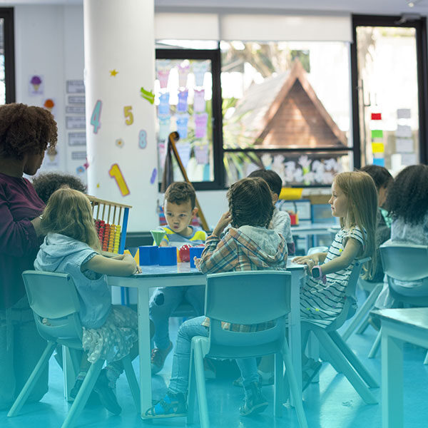 kids at desk