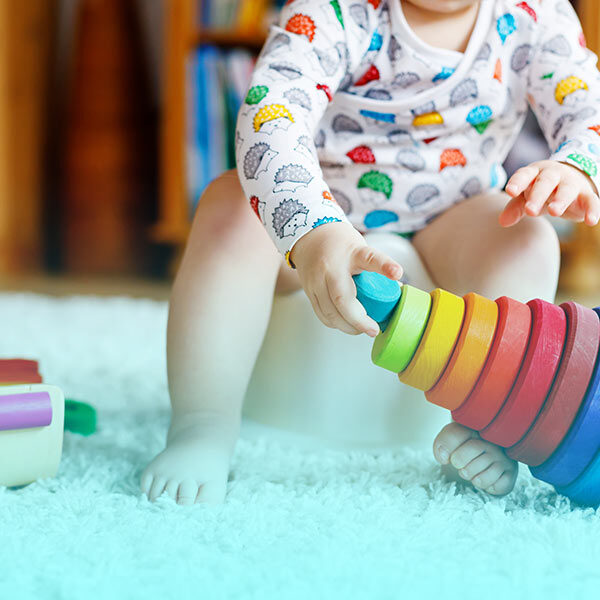 toddler with toy